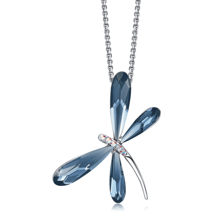 MAYFER, Collar con dije de libélula de cristal - Imagen 5