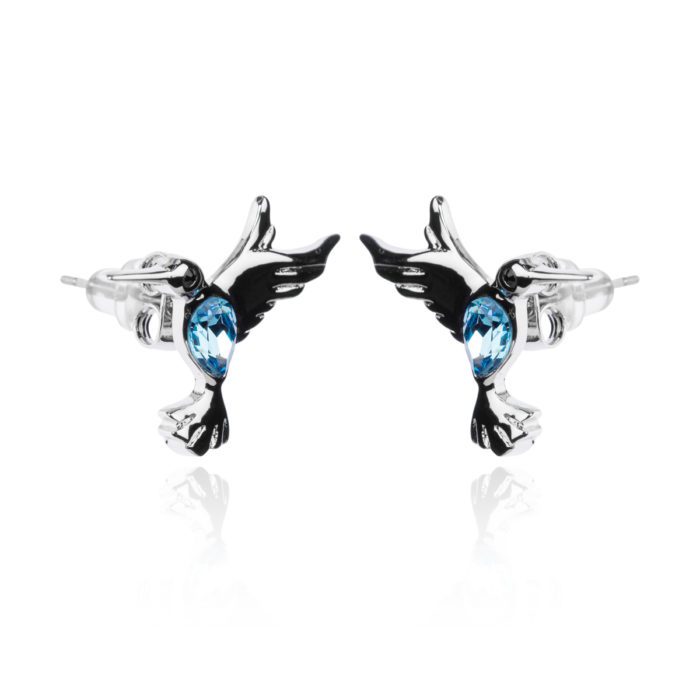 Mayfer, Aretes modelo Colibrí buena suerte - Aqua - Imagen 3