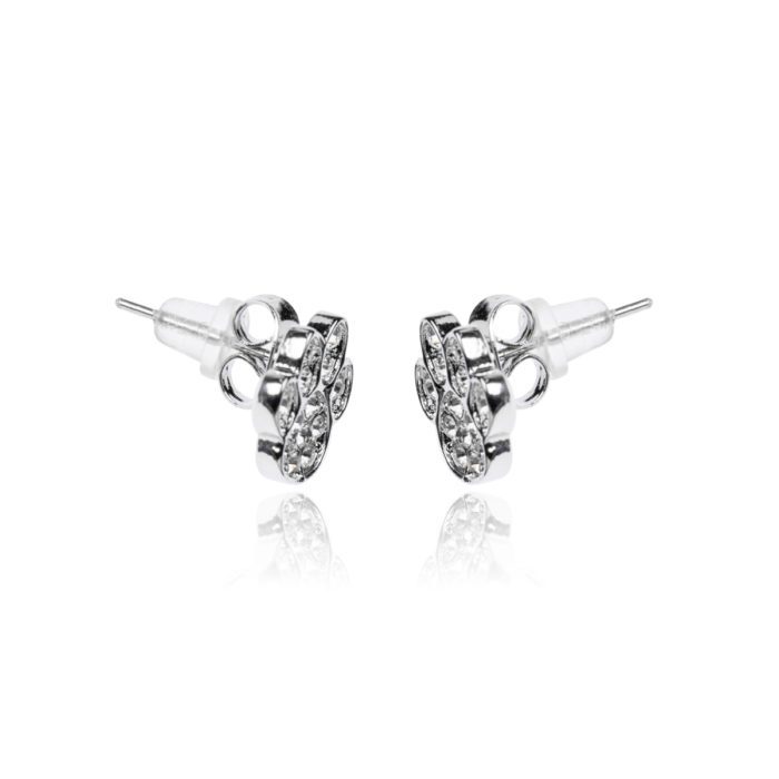 Mayfer, Aretes modelo huellita - Cristal - Imagen 3