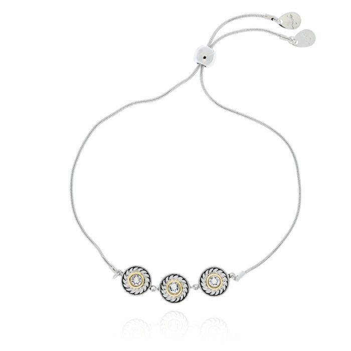 Mayfer, Pulsera modelo bicolor - Plateado