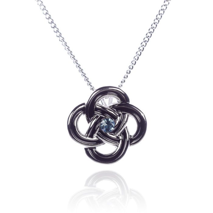 Mayfer, Collar con dije modelo nudo de amor - Azul