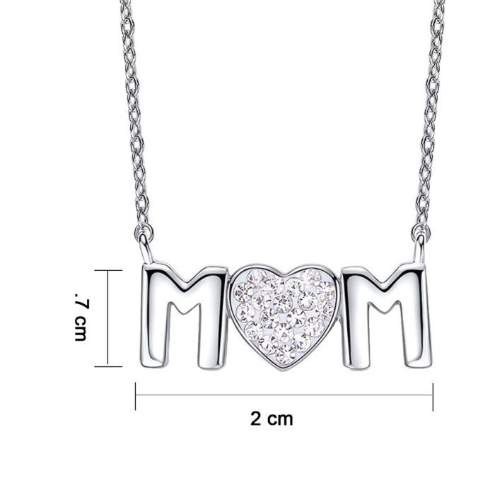 Mayfer, Collar con Dije "Mom"-Plateado - Imagen 3