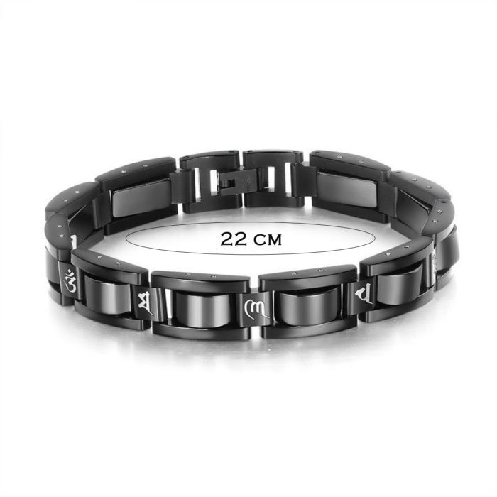 Mayfer Homme, Pulsera de acero inoxidable - Negro - Imagen 2