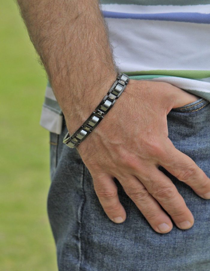 Mayfer Homme, Pulsera de acero inoxidable - Negro - Imagen 3