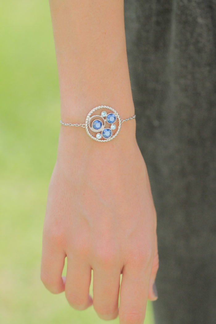 Mayfer, pulsera ajustable colección círculos azules - Imagen 4