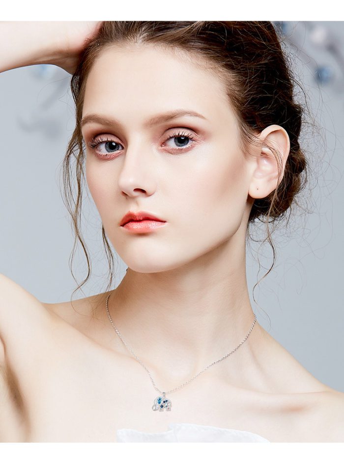 Mayfer, Collar con dije elefante - Azul - Imagen 2