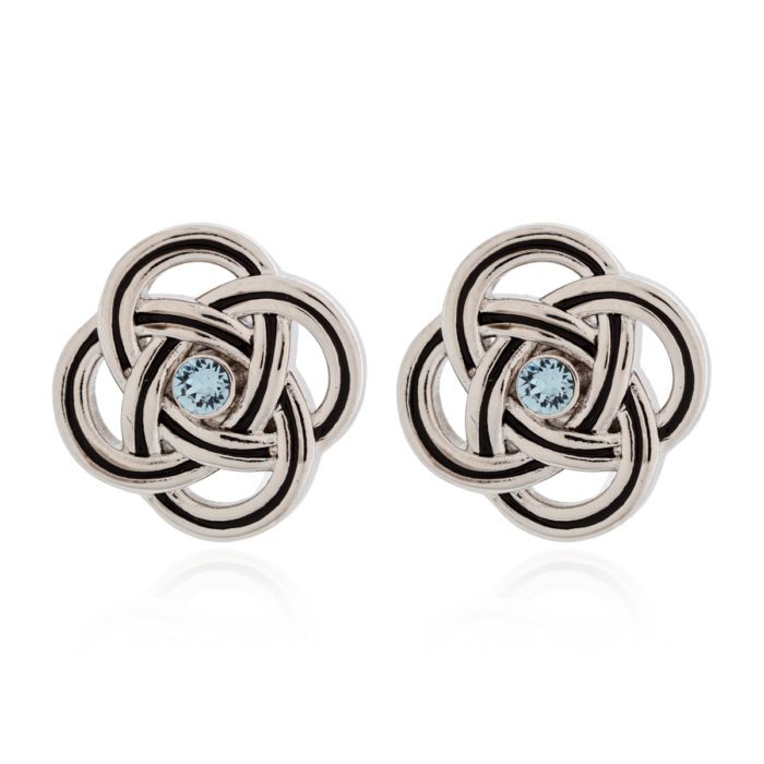 Mayfer, Aretes nudo de amor - Azul