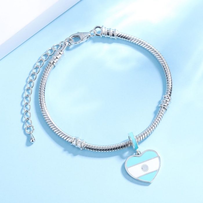Mayfer, Charm  de plata .925 de la Bandera de Argentina - Imagen 5