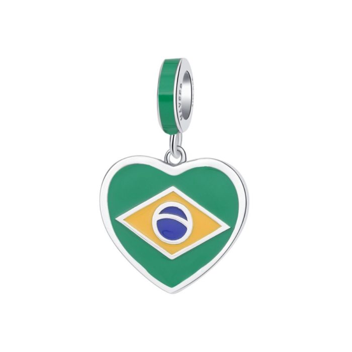 Mayfer, Charm  de plata .925 de la Bandera de Brasil