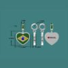 Mayfer, Charm  de plata .925 de la Bandera de Brasil - Imagen 3