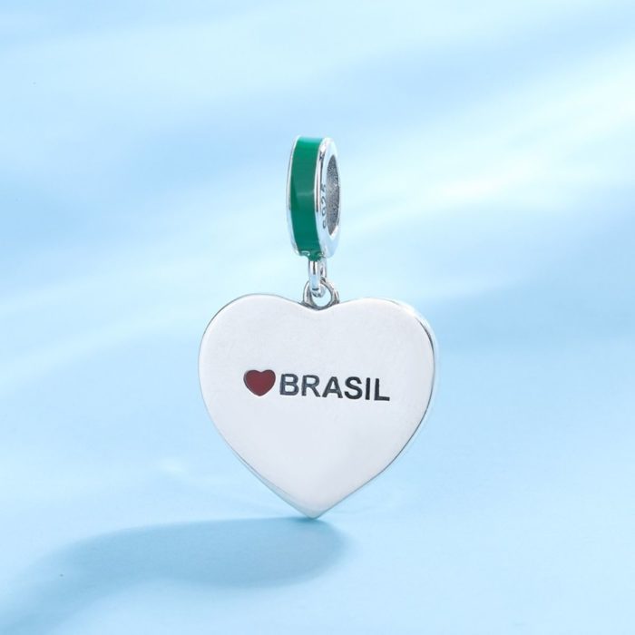 Mayfer, Charm  de plata .925 de la Bandera de Brasil - Imagen 4