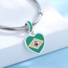 Mayfer, Charm  de plata .925 de la Bandera de Brasil - Imagen 5