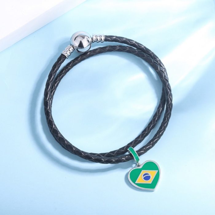Mayfer, Charm  de plata .925 de la Bandera de Brasil - Imagen 7