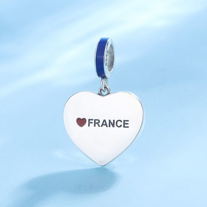 Mayfer, Charm  de plata .925 de la Bandera de Francia - Imagen 4