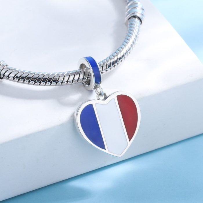 Mayfer, Charm  de plata .925 de la Bandera de Francia - Imagen 5