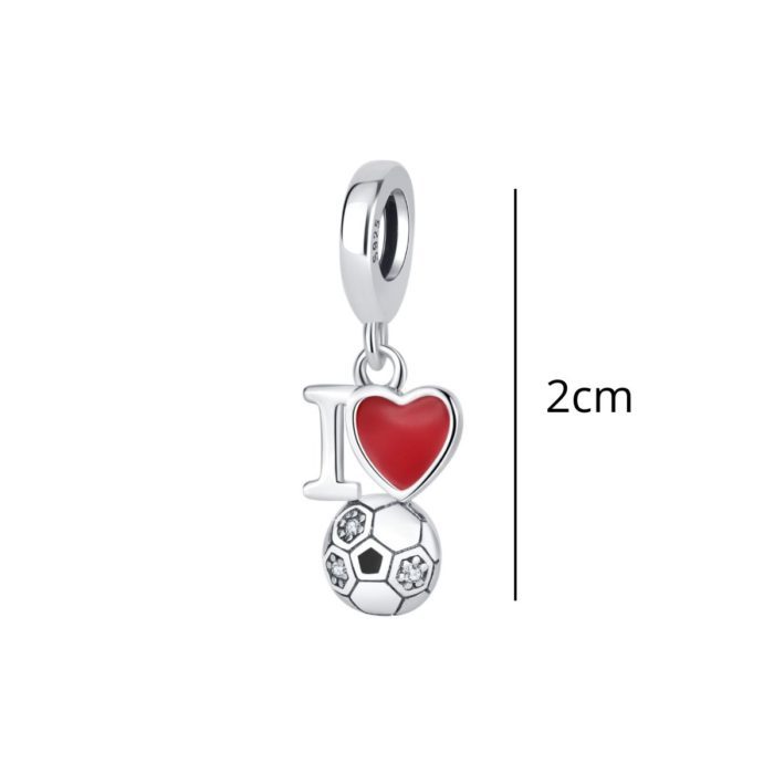 Mayfer, Charm  de plata .925 modelo "I Love Futbol" - Imagen 2