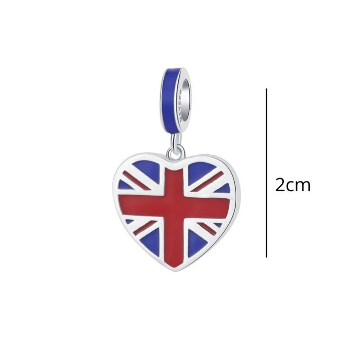 Mayfer, Charm  de plata .925 de la Bandera de Inglaterra - Imagen 2