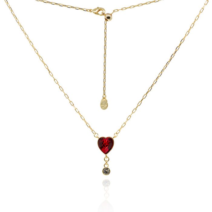 Mayfer, Collar con Dije de corazón - Rojo - Imagen 2
