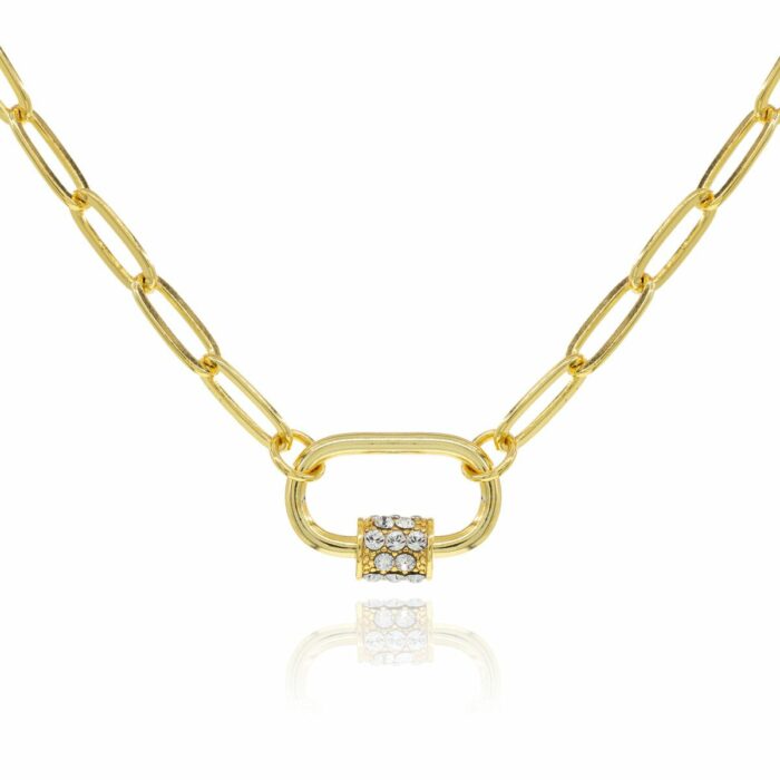 Mayfer,Collar con dije de eslabón para charms - Dorado
