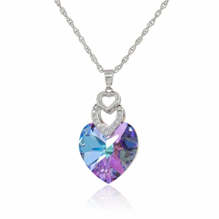Mayfer,Collar con dije modelo corazón - Tornasol