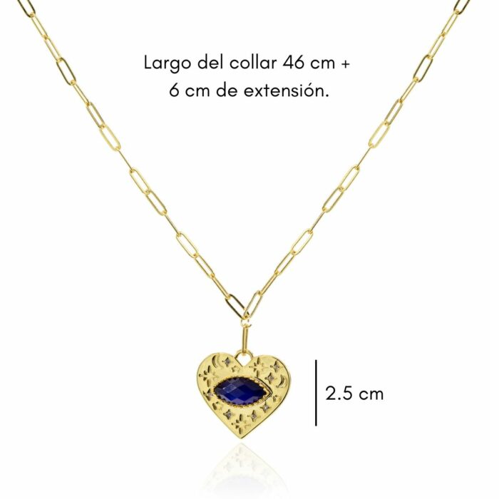 Mayfer, Collar de eslabones modelo de corazón colección Mood- Dorado - Imagen 3