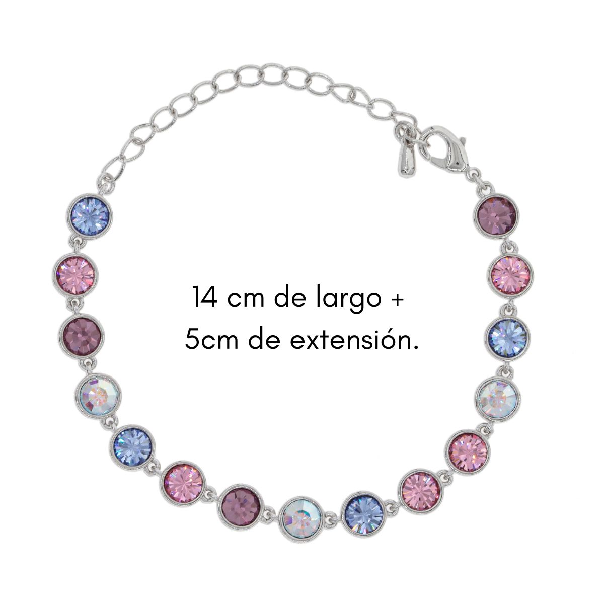 Mayfer,Pulsera modelo tenis - Multicolor - Imagen 2
