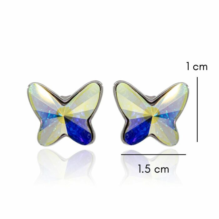 Mayfer,Set de Collar y Aretes modelo de mariposas - Tornasol - Imagen 2