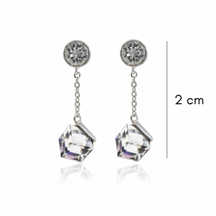 Mayfer,Set de Collar y Aretes modelo de cubos - Tornasol - Imagen 2