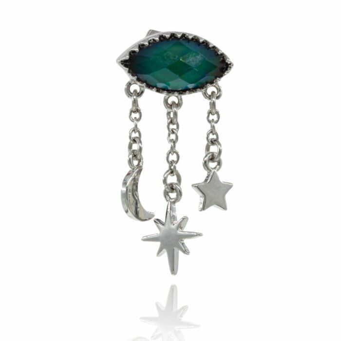 Mayfer, Aretes con dijes de la buena suerte colección Mood- Plateado - Imagen 3
