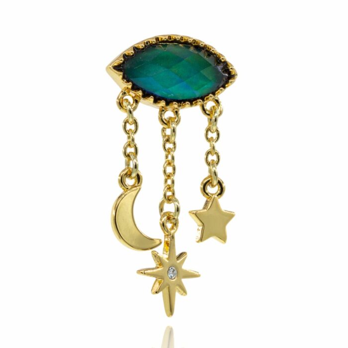 Mayfer, Aretes con dijes de la buena suerte colección Mood- Dorado - Imagen 2
