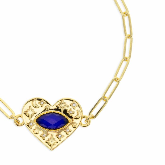 Mayfer, Pulsera de eslabones modelo corazón colección Mood- Dorado - Imagen 3