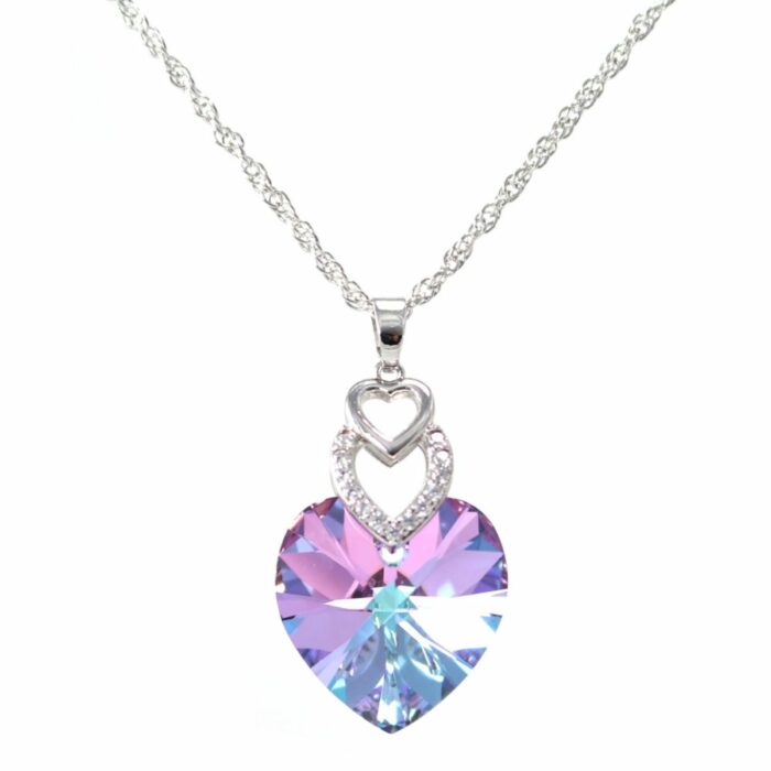 Mayfer,Collar con dije modelo corazón - Tornasol - Imagen 2