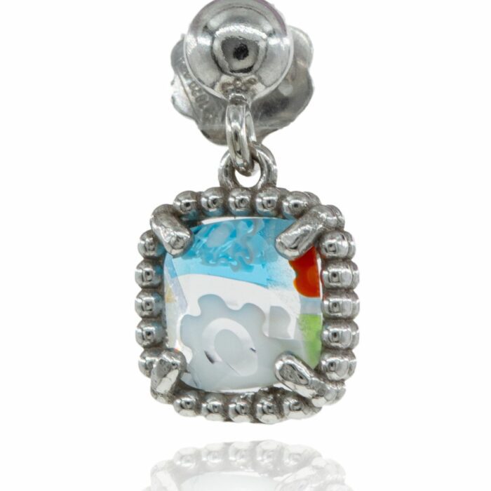 Mayfer,Aretes largos de cristal murano de plata 925 - Multicolor - Imagen 3