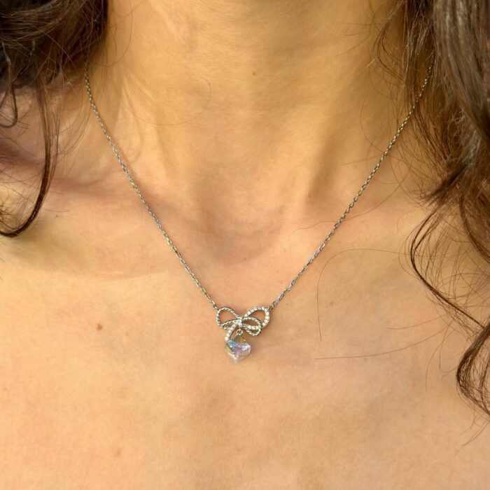 Mayfer,Collar de plata .925 modelo lazo - Tornasol - Imagen 4