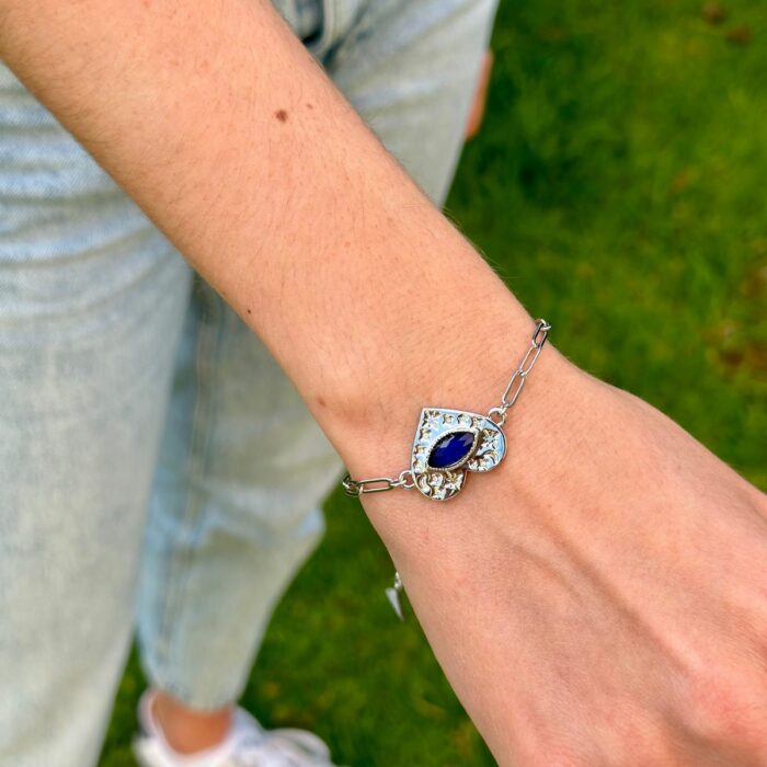 Mayfer, Pulsera de eslabones modelo corazón colección Mood- Plateado - Imagen 4