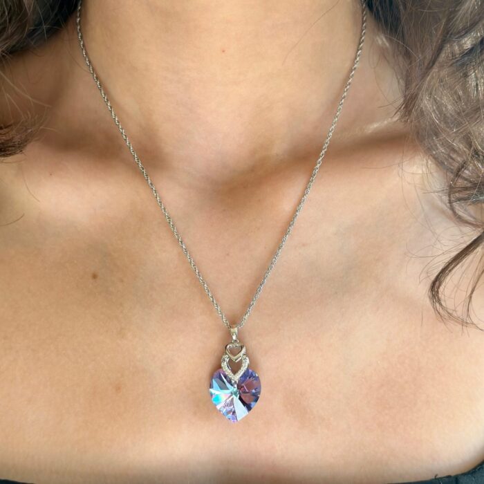 Mayfer,Collar con dije modelo corazón - Tornasol - Imagen 4