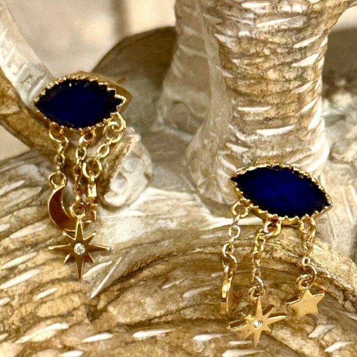 Mayfer, Aretes con dijes de la buena suerte colección Mood- Dorado - Imagen 4