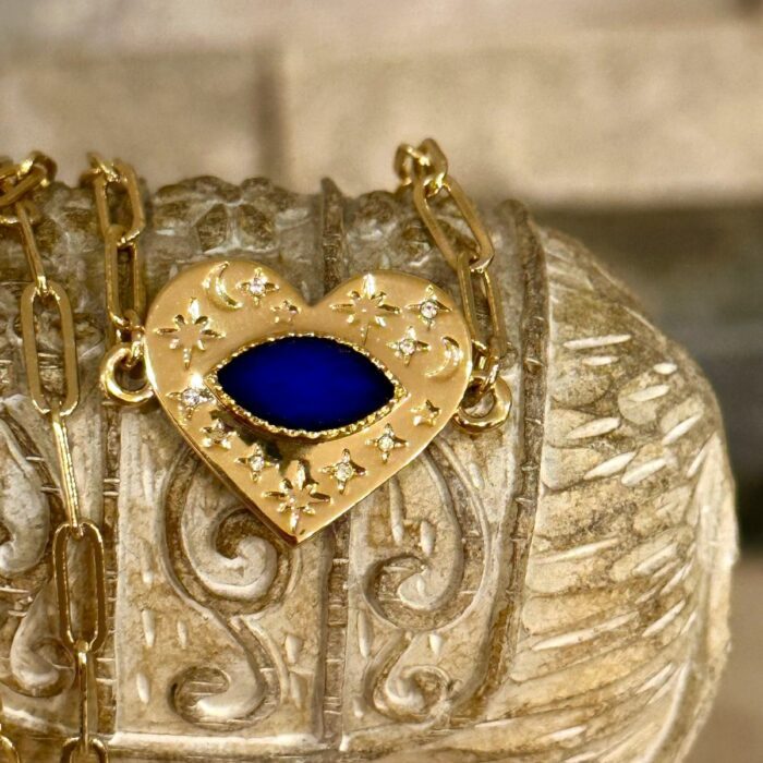 Mayfer, Collar de eslabones modelo de corazón colección Mood- Dorado - Imagen 5