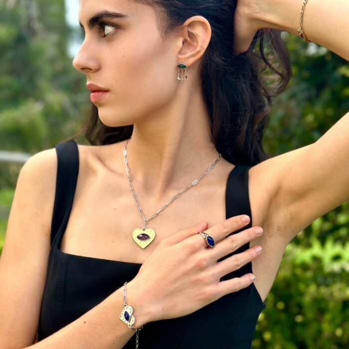Mayfer, Collar de eslabones modelo de corazón colección Mood- Plateado - Imagen 5