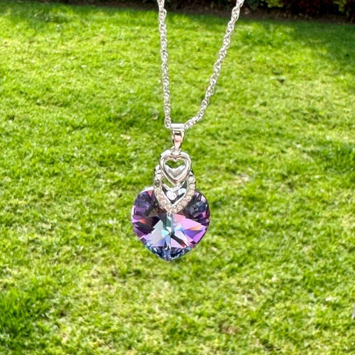 Mayfer,Collar con dije modelo corazón - Tornasol - Imagen 5