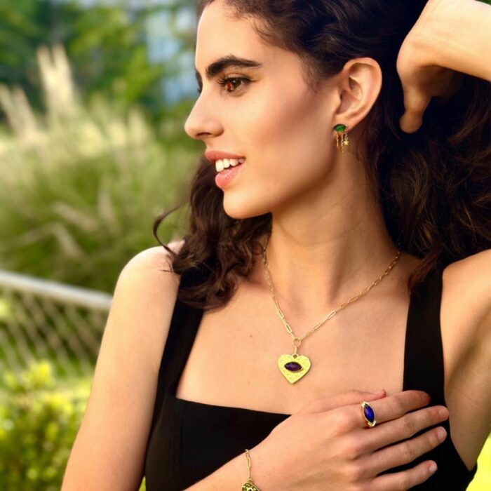 Mayfer, Collar de eslabones modelo de corazón colección Mood- Dorado - Imagen 6