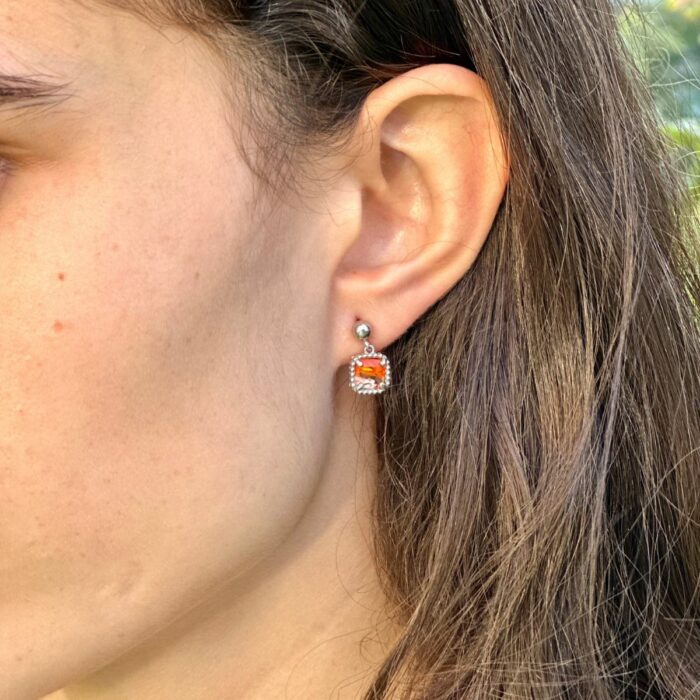 Mayfer,Aretes largos de cristal murano de plata 925 - Multicolor - Imagen 6