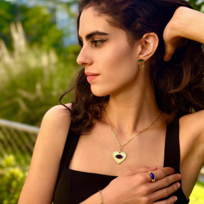 Mayfer, Collar de eslabones modelo de corazón colección Mood- Dorado - Imagen 8