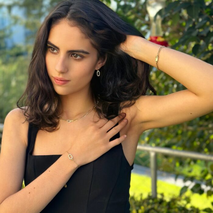Mayfer,Collar con dije de eslabón para charms - Dorado - Imagen 8
