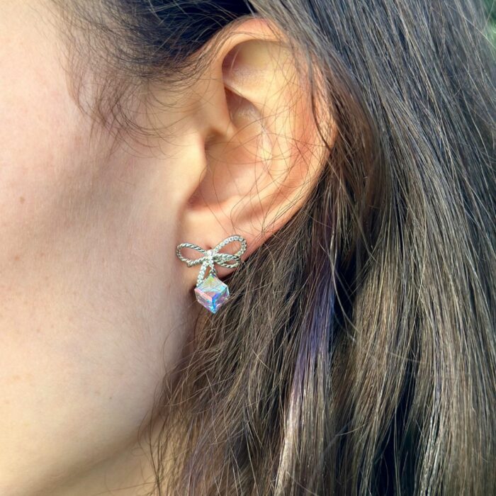 Mayfer,Aretes modelo lazo - Tornasol - Imagen 4
