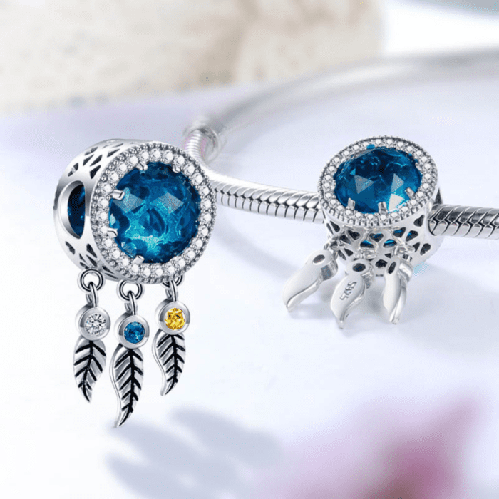 Mayfer, Delicado dije, charm de plata 925 diseño de atrapasueños ideal para Pulsera de charms - Imagen 3
