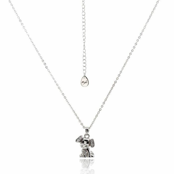 Mayfer, Cadena con dije de perrito orejón de cristal austriaco