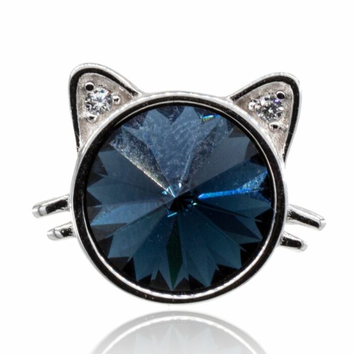 Mayfer,Collar con dije  diseño de gatito azul - Imagen 2