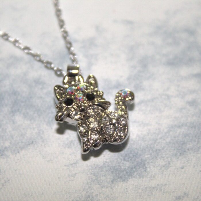 Mayfer,Cadena con dije de gatito de cristal austriaco - Imagen 3