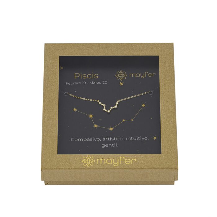 Mayfer, i Collar con constelación de plata .925 signo Picis